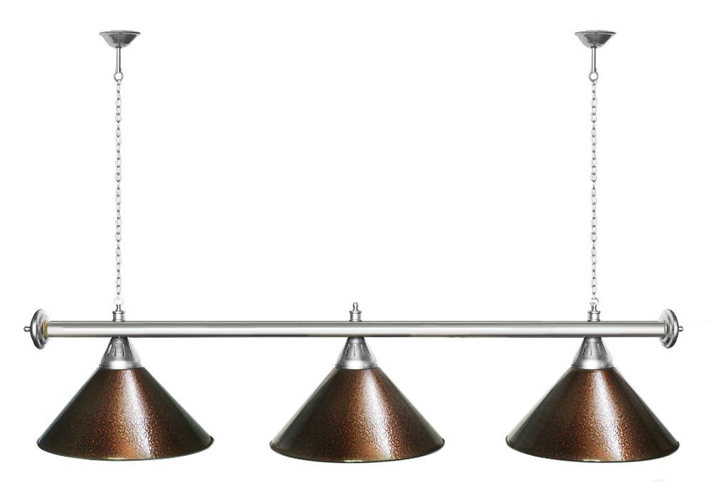 Лампа STARTBILLIARDS 3 пл. (плафоны золотые,штанга хром,фурнитура хром)