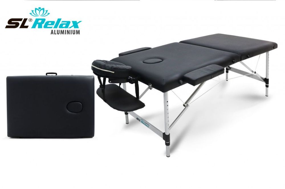 Массажный стол Aluminium (black) Черный