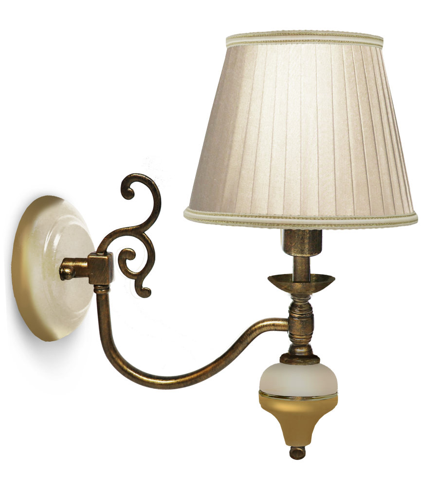 Бра (№4 ,плафоны синие,фурнитура золото)