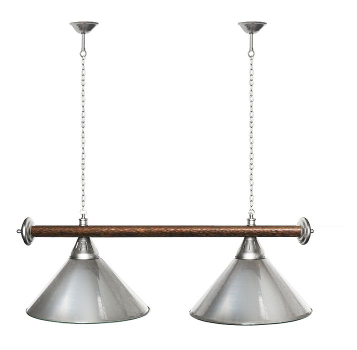 Лампа STARTBILLIARDS 2 пл. (плафоны голубые,штанга зеленая,фурнитура золото)