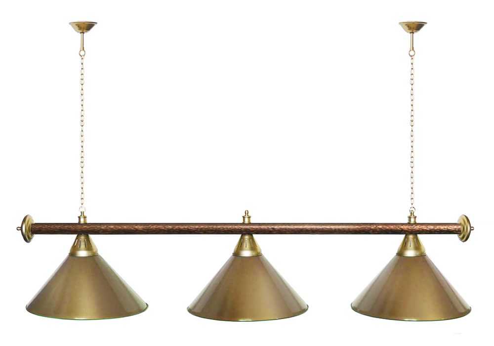 Лампа STARTBILLIARDS 3 пл. (плафоны зеленые,штанга зеленая,фурнитура хром)