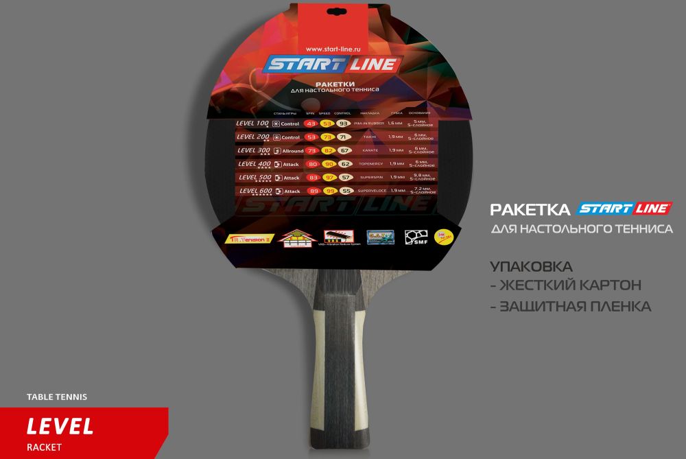 Теннисная ракетка Start line Level 500 New (коническая) 12604