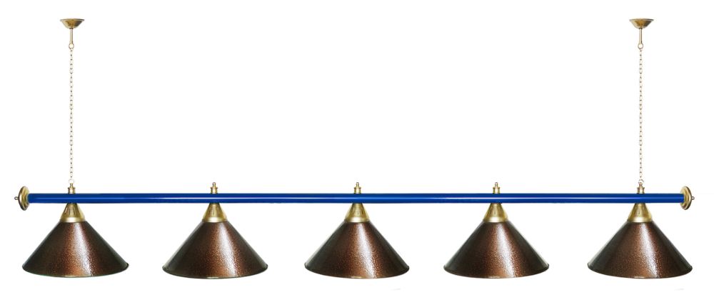 Лампа STARTBILLIARDS 5 пл. (плафоны бронза,штанга бронза,фурнитура золото)